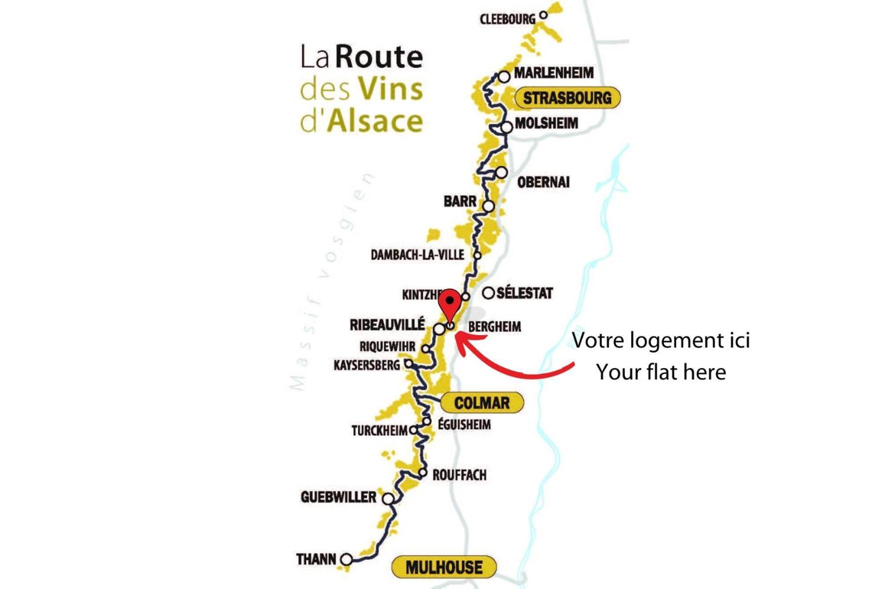 Appartements Duplex 3 Et 4 Personnes - Climatisation - Village Elu Parmi Les "Plus Beaux Villages De France" - Route Des Vins - Centre Alsace 贝尔盖姆 外观 照片