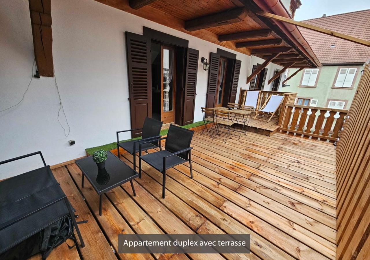Appartements Duplex 3 Et 4 Personnes - Climatisation - Village Elu Parmi Les "Plus Beaux Villages De France" - Route Des Vins - Centre Alsace 贝尔盖姆 外观 照片