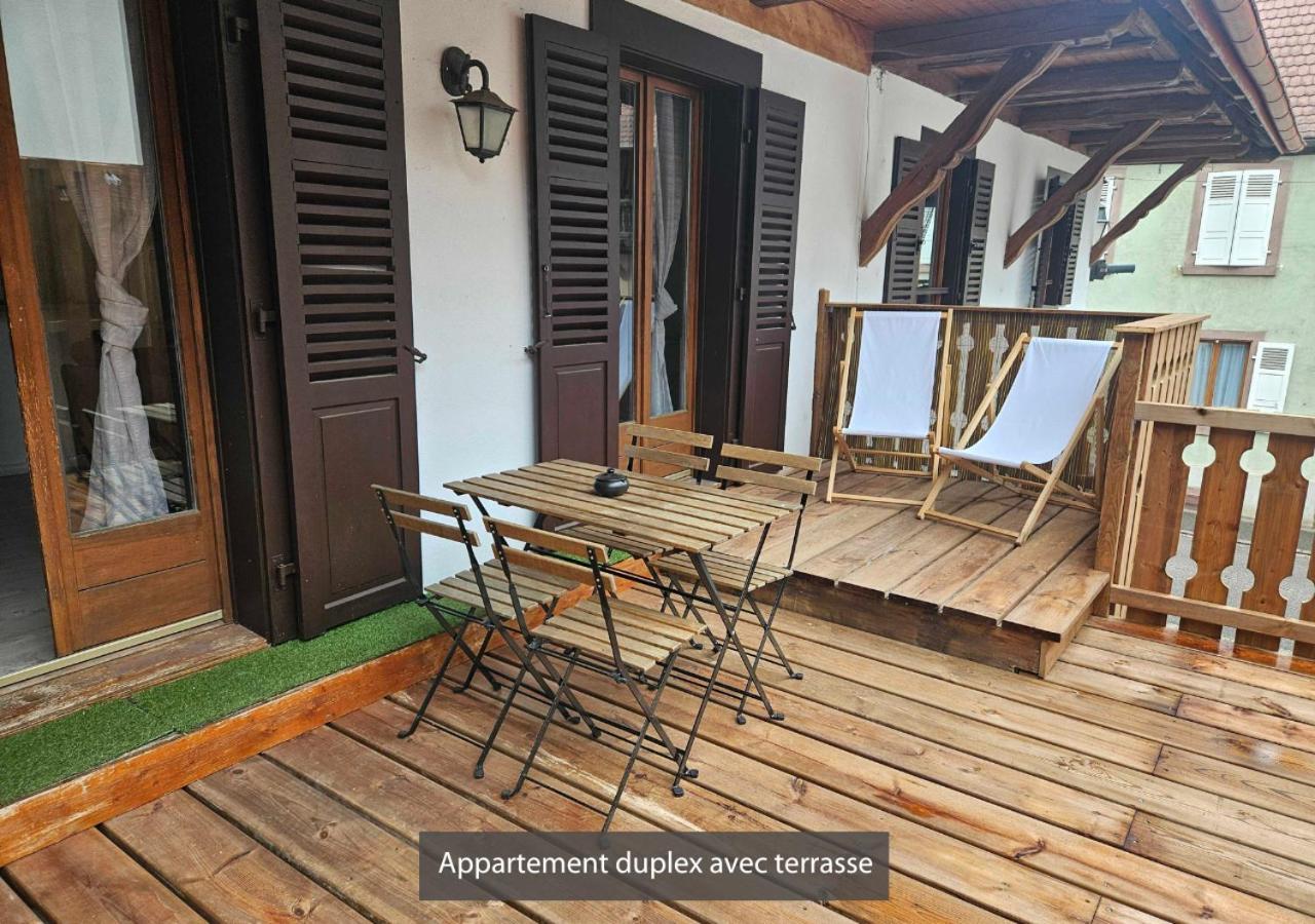 Appartements Duplex 3 Et 4 Personnes - Climatisation - Village Elu Parmi Les "Plus Beaux Villages De France" - Route Des Vins - Centre Alsace 贝尔盖姆 外观 照片